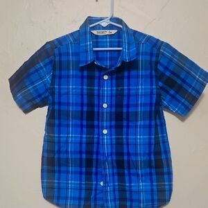Old Navy Kids Blue Plaid Shirt